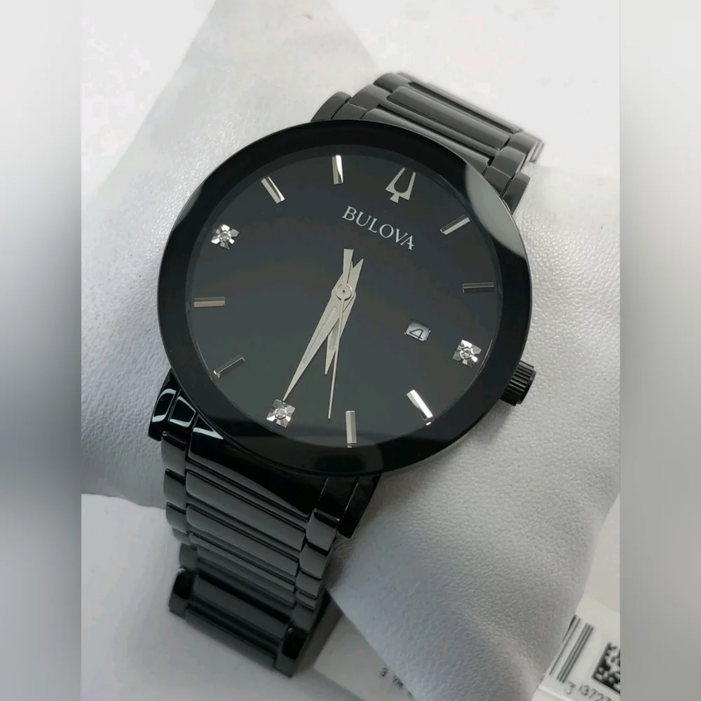 ***SOLD*** Bulova Modern Diamond Black Dial Men's Watch - Picture 7 of 11
